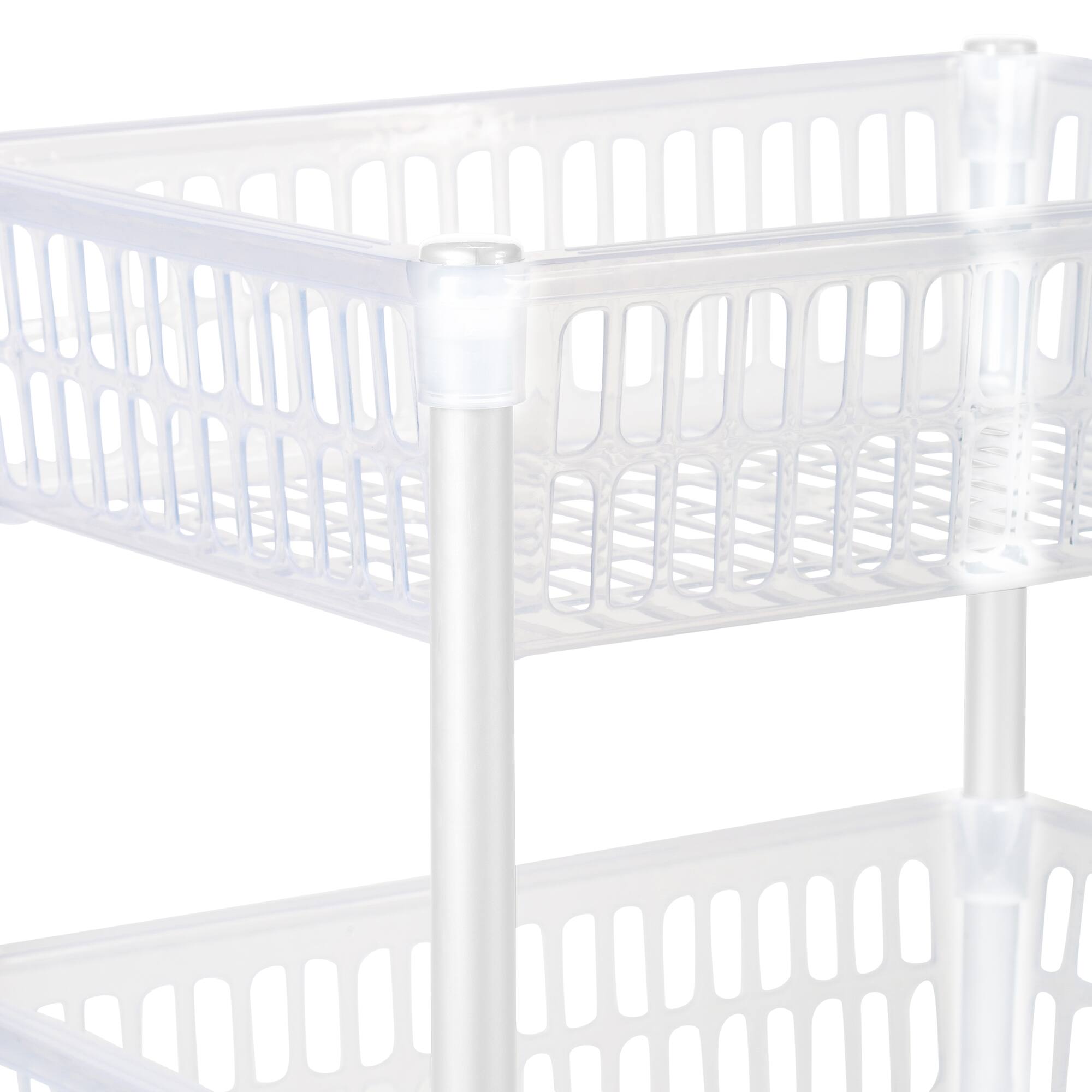 Kitchen Details White 4-Tier Slim Shelf